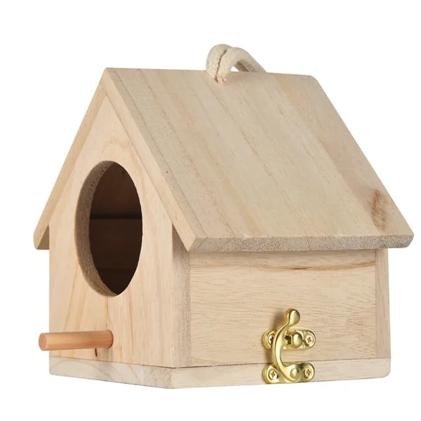 Hot Sale Wooden Large Nest Dox House Bird Bird Box Garden decoration Outdoor Wooden Boxes Bird Cages Nests Daily Necessities