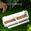 Food Dish Plastic Hanging Bird Feeder Feeding Bowl Cage Cup Water Drinker