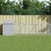 Galvanized Steel Dog House Light Grey 46.1x320.9x48.4 inches