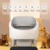 Automatic Self Cleaning Cat Litter Box with APP Control Intelligent Semi-closed Cat Litter Pan Odorless Cat Litter Tray Supplies