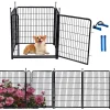 54 in(H) Dog Fences for The Yard, 4 Panels Total 8.9 Ft Long, Gate 21 Inches Wide ill, Houses, Kennels