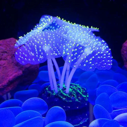 Fish Tank Simulation Decorations Luminous Silicone Underwater World Fluorescent Fake Coral Aquarium Scenery Colorful Sea Anemone