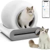 Automatic Cat Litter Box Self Cleaning with App Control & Cat Litter Mat Smart Cat Toilet for Multiple Large Cats