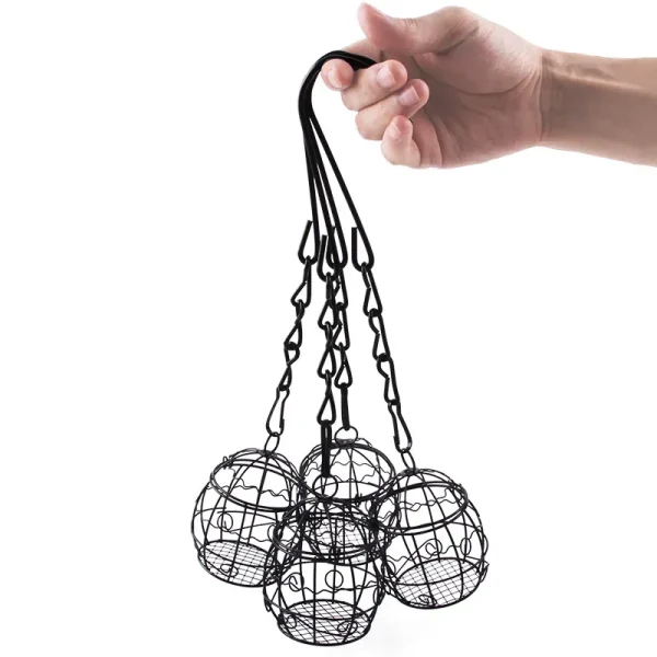 Hanging Bird Feeders Metal Feed Dispense Outdoor Birdcage Feeder Hay Ball Guinea Pig Hamster Rabbit Bird Pet-Keeping Tool