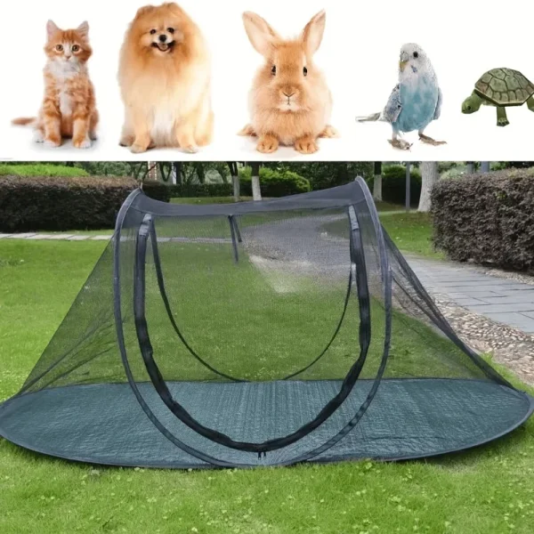Camping cat and dog tent foldable pet fence, outdoor travel camping portable breathable cat and dog house, pet tent