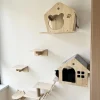 Cat Wall Climbing House Shelf Bed Wall Mounted Tree Tower Hiding House Villa Castle for Indoor Cats Accessories Sleeping