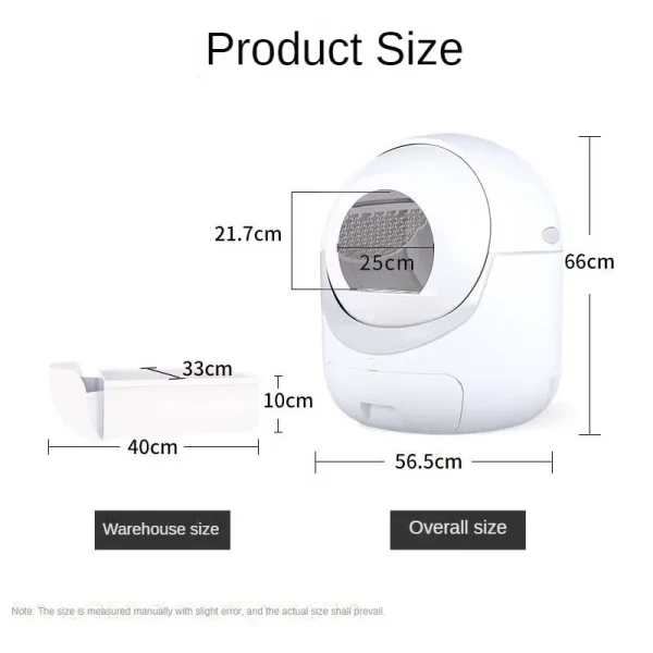 Electric Cat Toilet Extra Large Intelligent Cat Litter Box Fully Enclosed Poop Shovel Fully Automatic Cat Litter Box Low Noise
