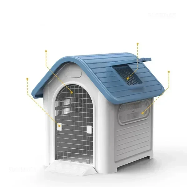 Home Balcony Plastic Dog Houses Kitten Villa Four Seasons Universal Pet Kennels Outdoor Rainproof Medium Large Small Dogs Cage