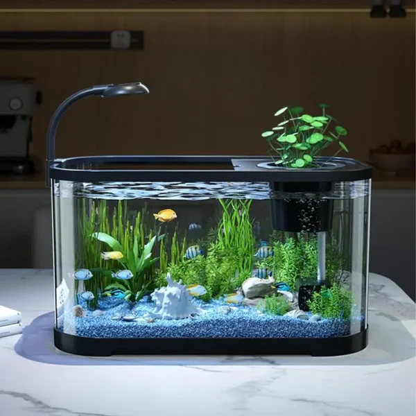 Betta Fish Smart Tank With Filtration And Lights Aquarium Kit Starter Aquarium Fish Bowl For Betta Tortoise Frog