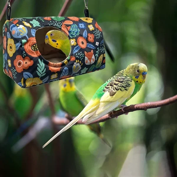 Parrot Nest Hammock Happy Snuggle Hanging Tent Winter Warm House Small Animal Hideaway for Hamsters Budgies Conures