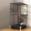 Myna Bird Cage Budgie Thrush Special Cage Black Phoenix Acacia Bird Anti-Splash Food Household Large Iron Bird Cage