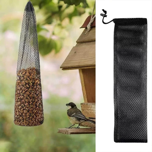 6pcs Long Mesh Bag No Missing Hanging Wild Bird Food Bird Socks Mesh Bag Feeder For Goldfinch Hummingbird And Small Tray Feeder