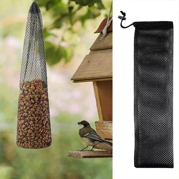 6pcs Long Mesh Bag No Missing Hanging Wild Bird Food Bird Socks Mesh Bag Feeder For Goldfinch Hummingbird And Small Tray Feeder