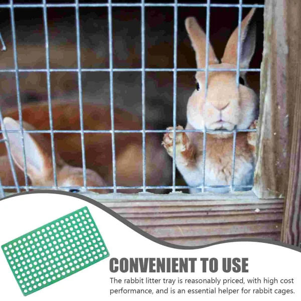 Litter Tray Rabbit Cage Mat Pet Cage Feet Mat Pet Cage Bottom Net Cage Isolation Mat Leaky Board for Bunny Rabbit Pet Rabbits