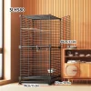 Bird Cage Household Large Tiger Skin Cockatiel Luxury House Splash-Proof New Small Thrush Dandan Myna Special