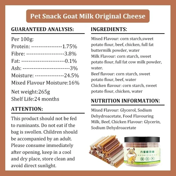 Dog Molar Stick Chicken Beef Dog Snack Pure Molar Stick Fresh Mouth and Easy To Chew Adult Dog Puppy Training Reward Pet Food