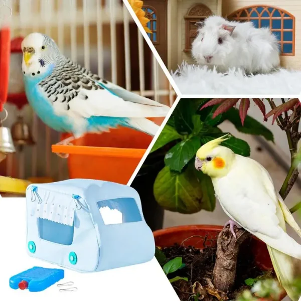 Summer Parrot Cooling Bed Bird Hammock For Cage Car Shape Cooling Sleeping Cave House For Hamster Canary Conure Pet Supplies