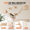SucceBuy Wall Mounted Cat Shelves Cat Wall Shelves and Perches with Jumping Boards Hammocks & Cat Tree Cat Furniture and Shelves
