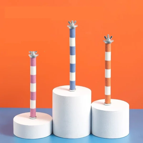 20/15/12CM Pet Parrot Bird Claw Beak Grinding Perches Stand Rack Claw Grinding Stick Cage Pigeon Accessories