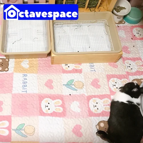 Rabbit Floor Mat Pet Sofa Cushion Training Pad Guinea Pig Mat Lapin Cage Mat Cat Dog Sleeping Blanket Fence Pad Bunny Supplies